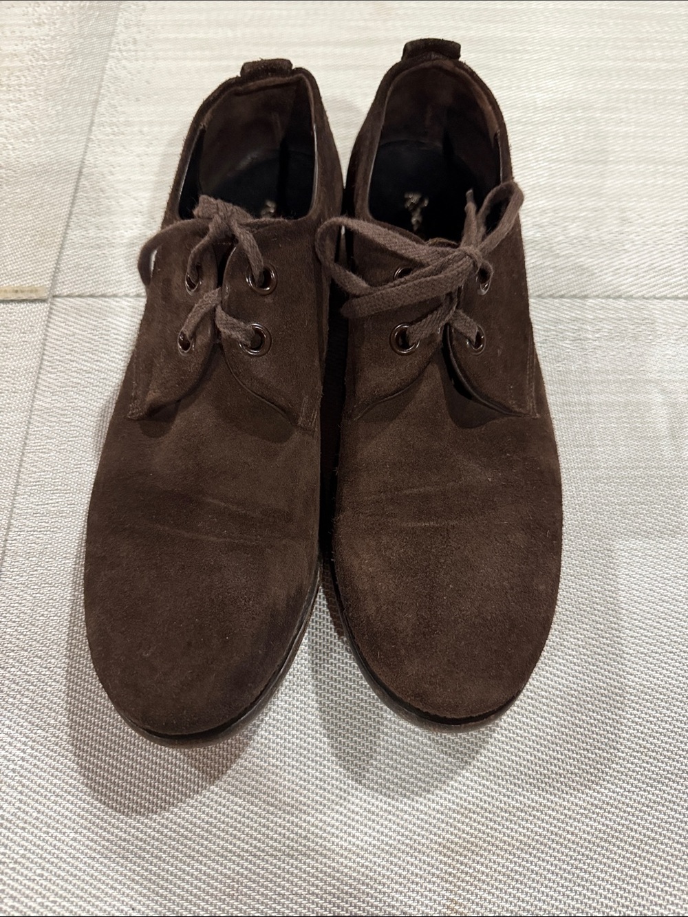 Rocco P Brown Suede Lace-Up Shoes – Made in Italy – EU 37
